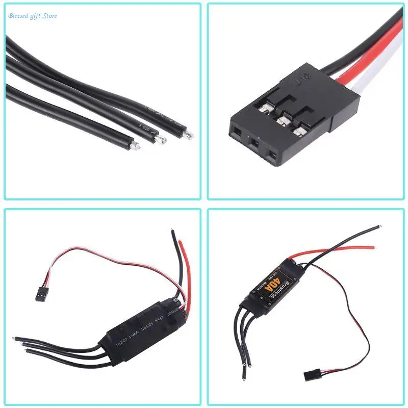 Brushless Electronic Speed Controller Dustproof 40A for T Plug BEC 5V/3A for Helicopter Brand New Accessory