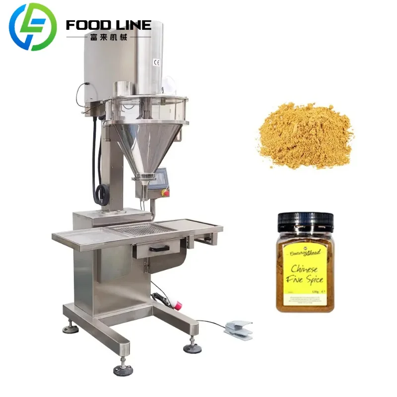 Manual Pepper Chili Masala Powder Filling Packaging Machine With Dust Free Auger Dosing