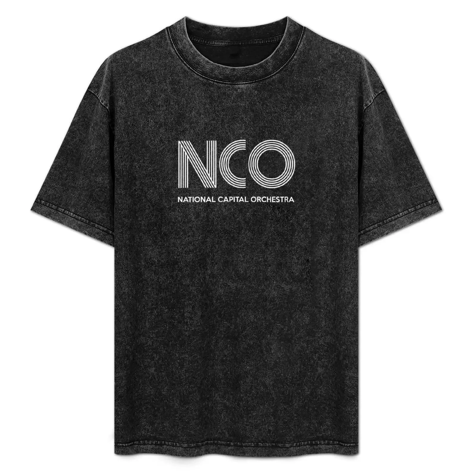 

National Capital Orchestra NCO White Logo with text T-Shirt vintage summer clothes mens big and tall t shirts