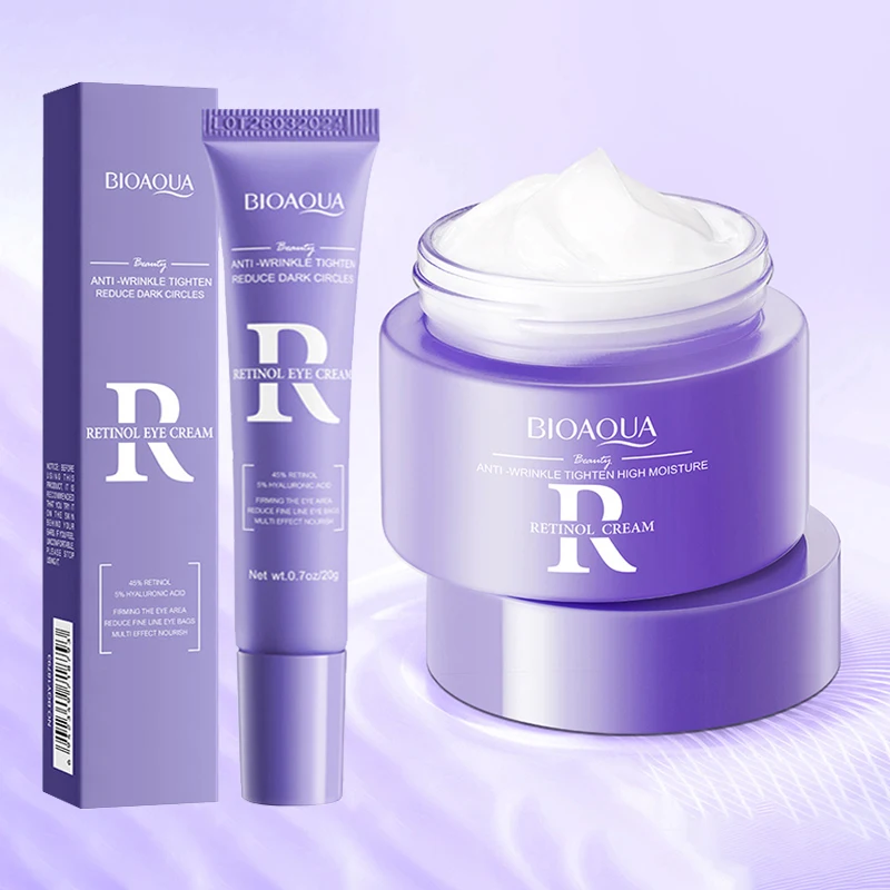 2pcs/kit BIOAQUA Retinol Skin Care Sets Face Eye Cream Moisturizing Hydrating Firming Retinol Creams Skin Care Products Kit