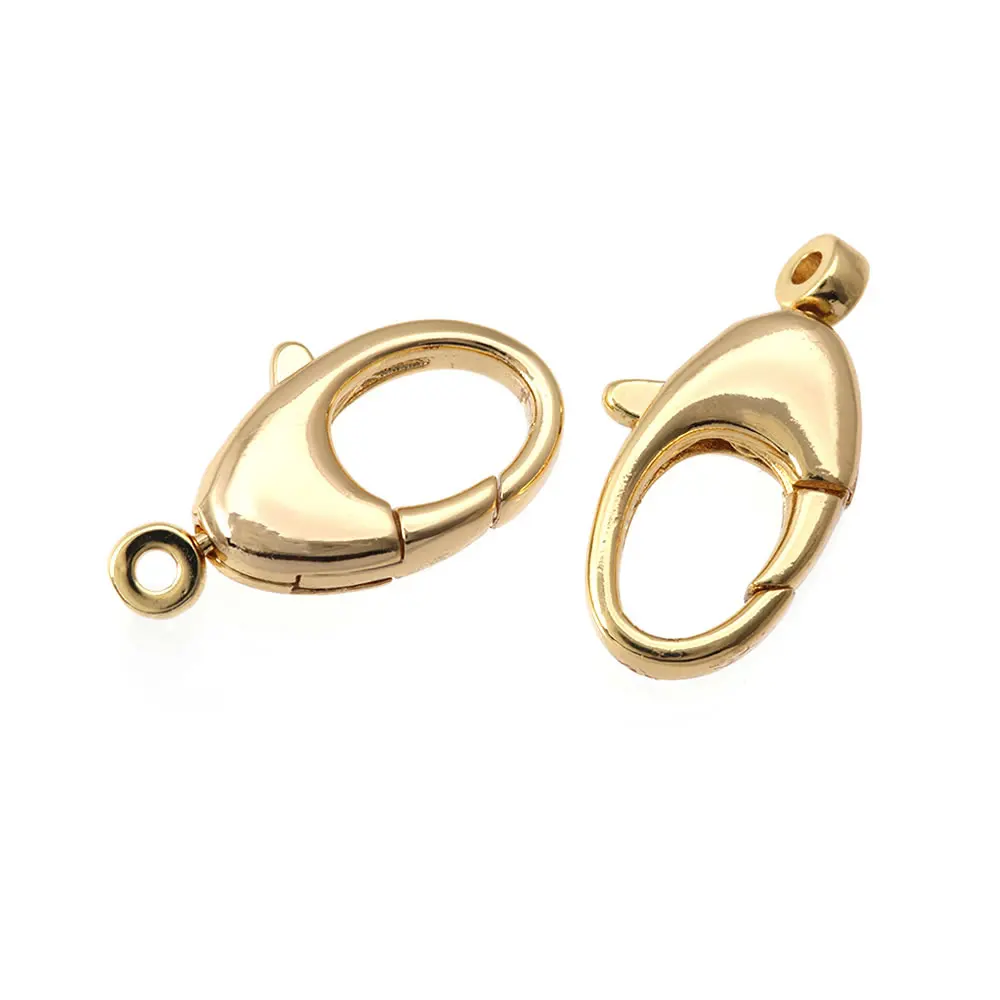18K Gold Farbe Messing Drehbare Karabinerverschlüsse Verbinden Verschlüsse Schmuck Halsketten Armbänder Herstellung Diy Erkenntnisse Zubehör – Detail 8