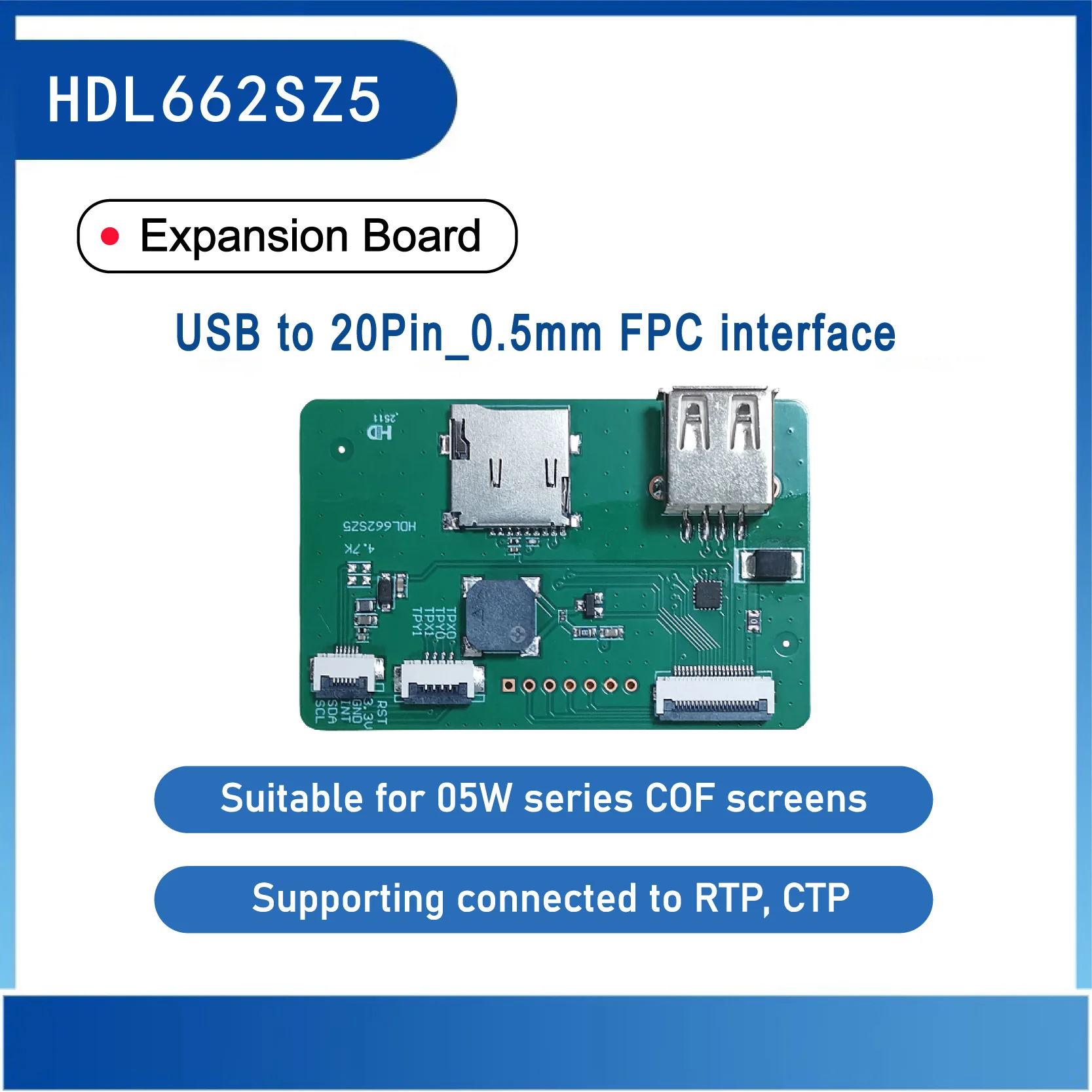 placa-de-expansao-dwin-de-20-pinos-adequada-para-telas-cof-da-serie-05w