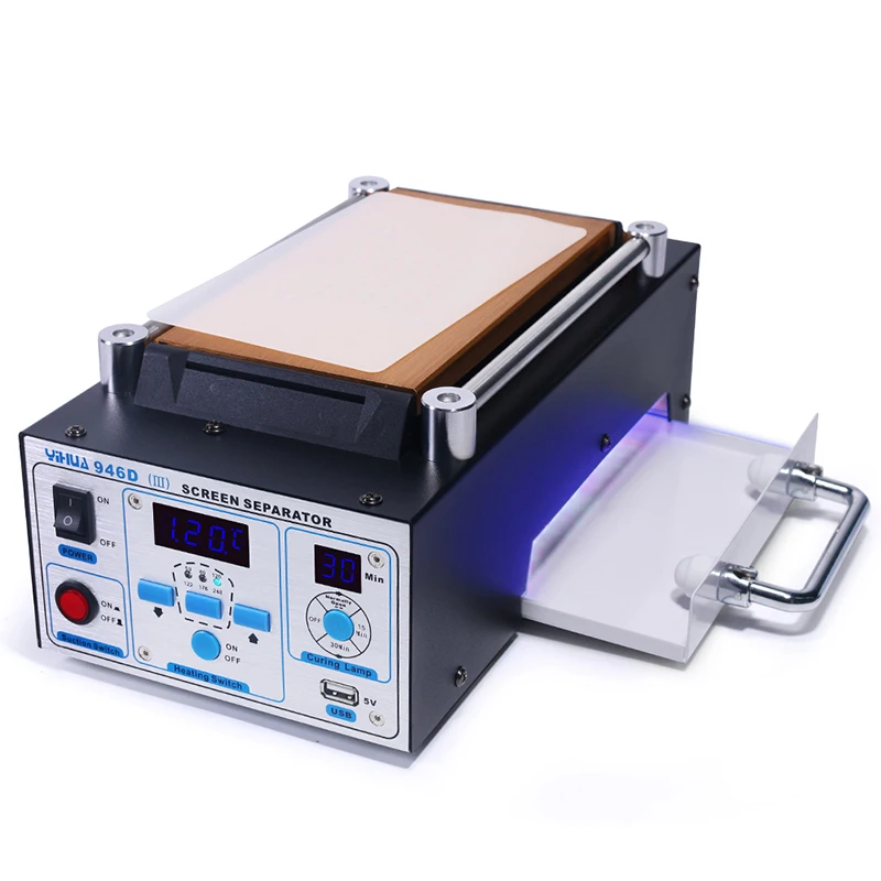 

LCD Separator Phone Glass Split Screen Repair Separator YIHUA 946D-III LCD Screen Remover With Heating Plate Curing Lights