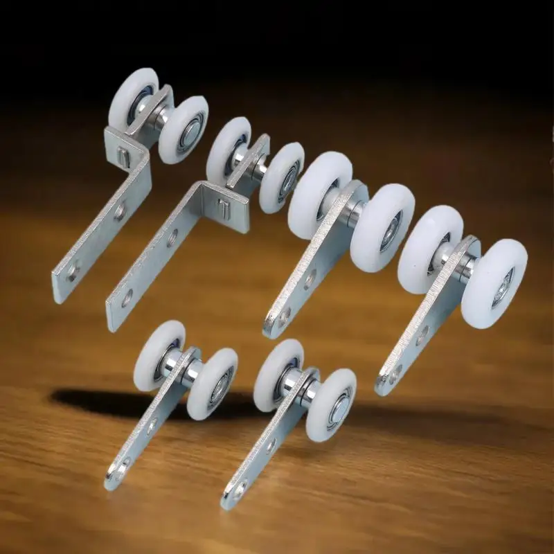 **2pcs Curtain Rails Pulleys Sliding Door Pulley Hanging Track Pulley Block For Sliding Door Cabinets Window Hardware