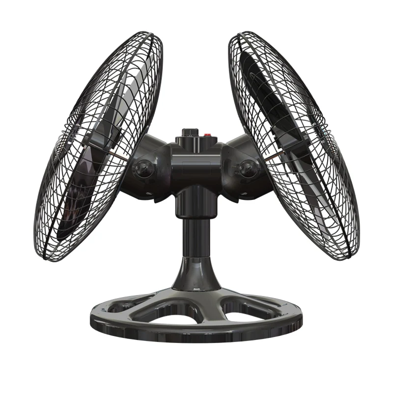 Double head 360 degree rotating head commercial food stall hotel industrial fan double-sided electric fan
