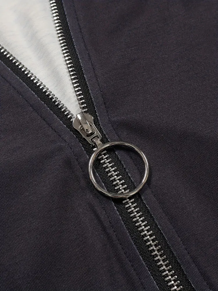 الشارع حجم كبير أزرق أسود اللون كتلة طباعة كبيرة على شكل حرف V نمط متماسكة الجزء العلوي الأمامي نصف البريدي فضفاضة المناسب البلوز التخليص #5