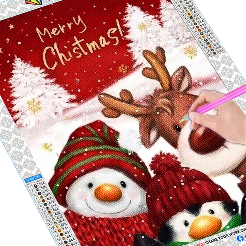 Diamond Painting New Collection 2023 Christmas Gnome Diamond Mosaic Beads Embroidery Santa and Snowman Needlework Home Decor