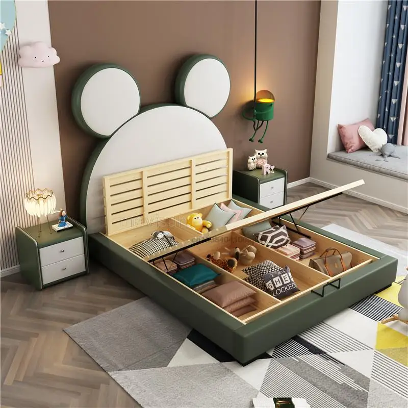 Massivholz Schöne Und Kreative kinder Bett Für Jungen Und Mädchen Einfache Moderne Schlafzimmer Cartoon Einzel Bett kinder möbel