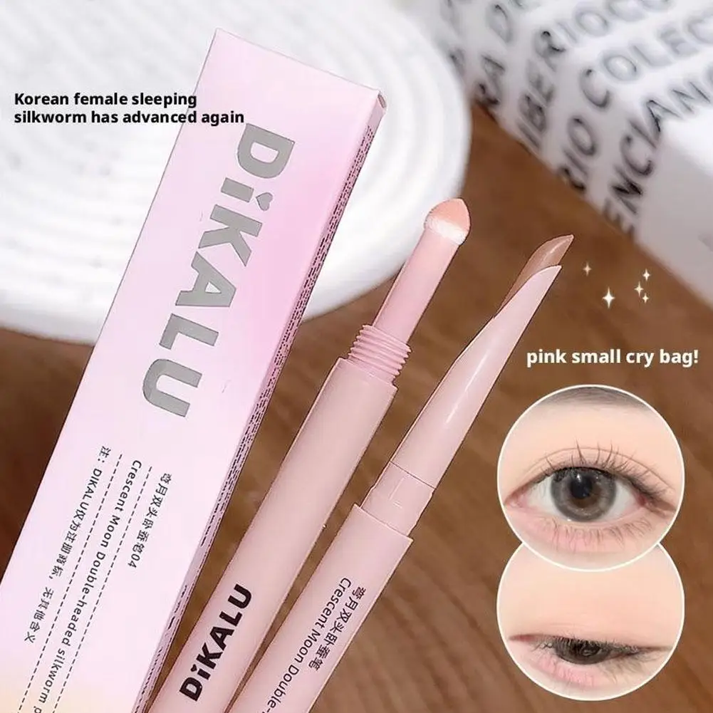 ダブルピンイン アイバッグ ペン ブラシ ワンストローク シェーピング ナチュラル ドローイング ルック イージー アイブロウ ブライトンズ カラーリング シャドウ N9O4