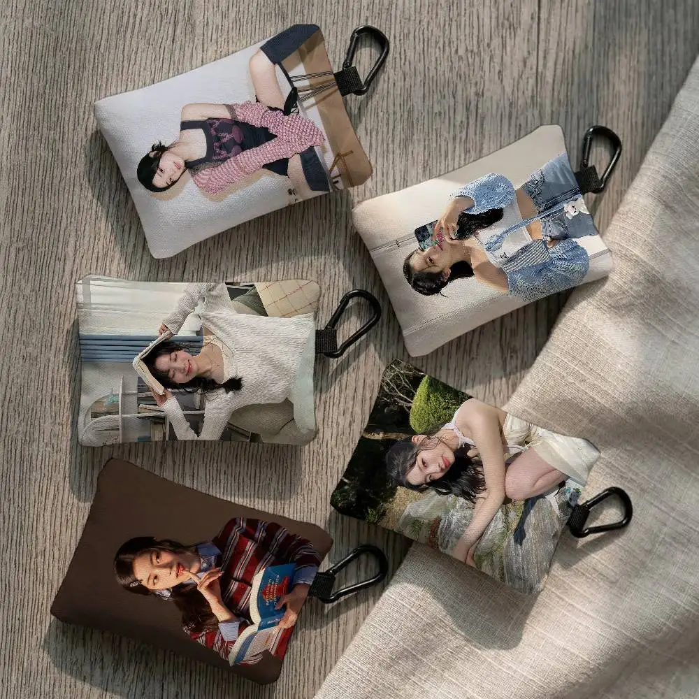Singer D-Dahyun Everyday Oxford Cloth Zipper Coin Purse - Lightweight Card Holder & Hanging Key Pouch