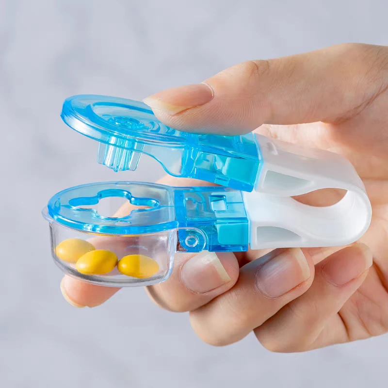 Portable Pill Popper Blister Pack Opener Mini Tablet Remover Tool Nocontact Anti‑pollution Medicine Take Out Box For Seniors Use