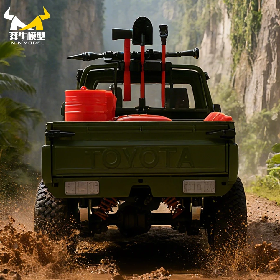 Mn modelo 1/12 4x4 rc escalada off-road carro dinossauro pá caixa de ferramentas veículo todo terreno caminhão rock crawler modelo brinquedo para adulto