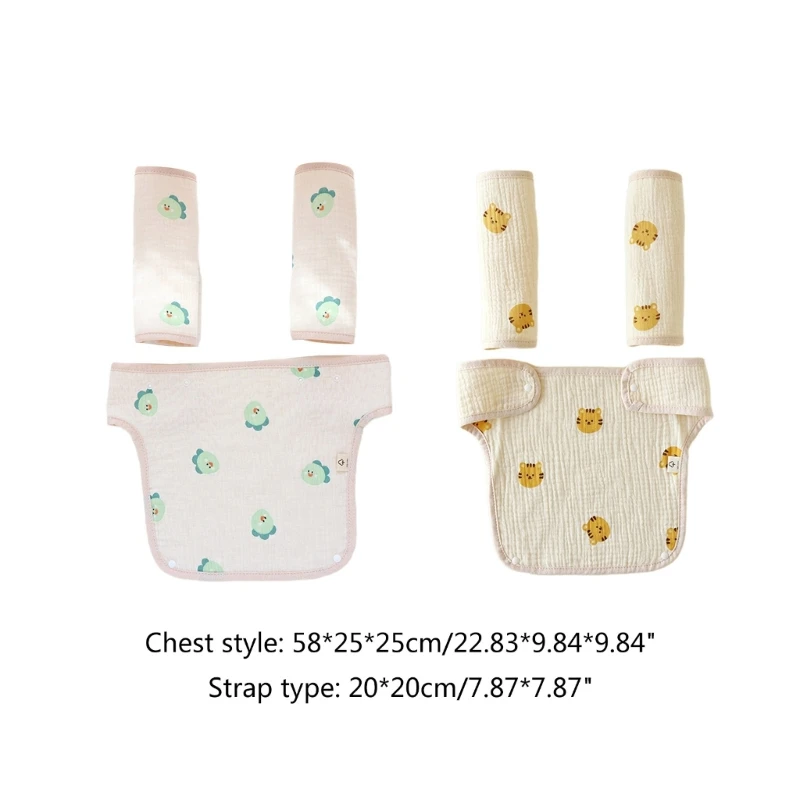 3 Pack Baby Waist Stool Drool Bib Newborn Infants Teething Soft Cotton- Pad Saliva Towel Multi-Function Baby Strap