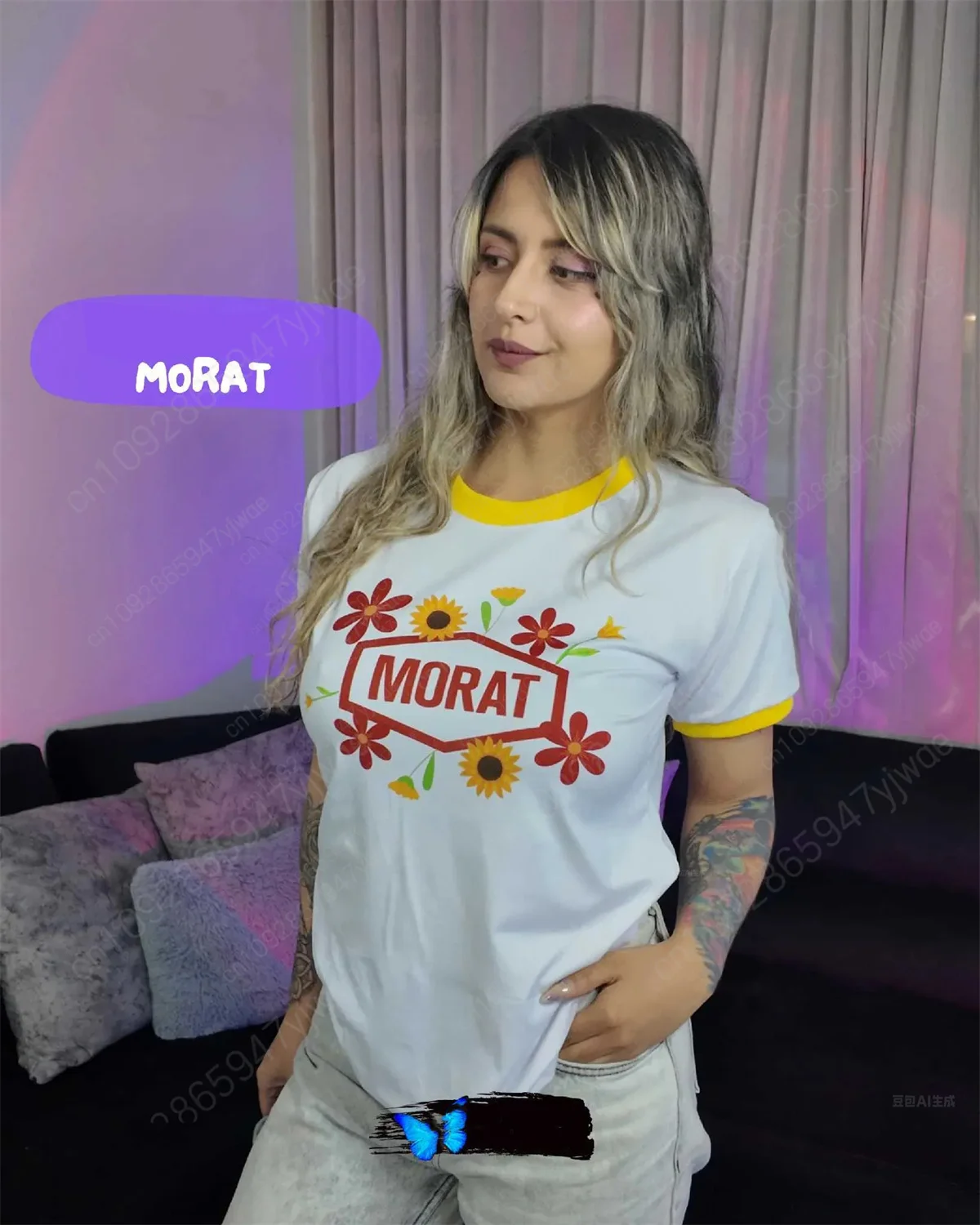 YEM Pop et musique folklorique T-Shirt Morat membre imprimé T-Shirt à manches courtes ample et confortable Fans T-Shirt d'été pour femmes