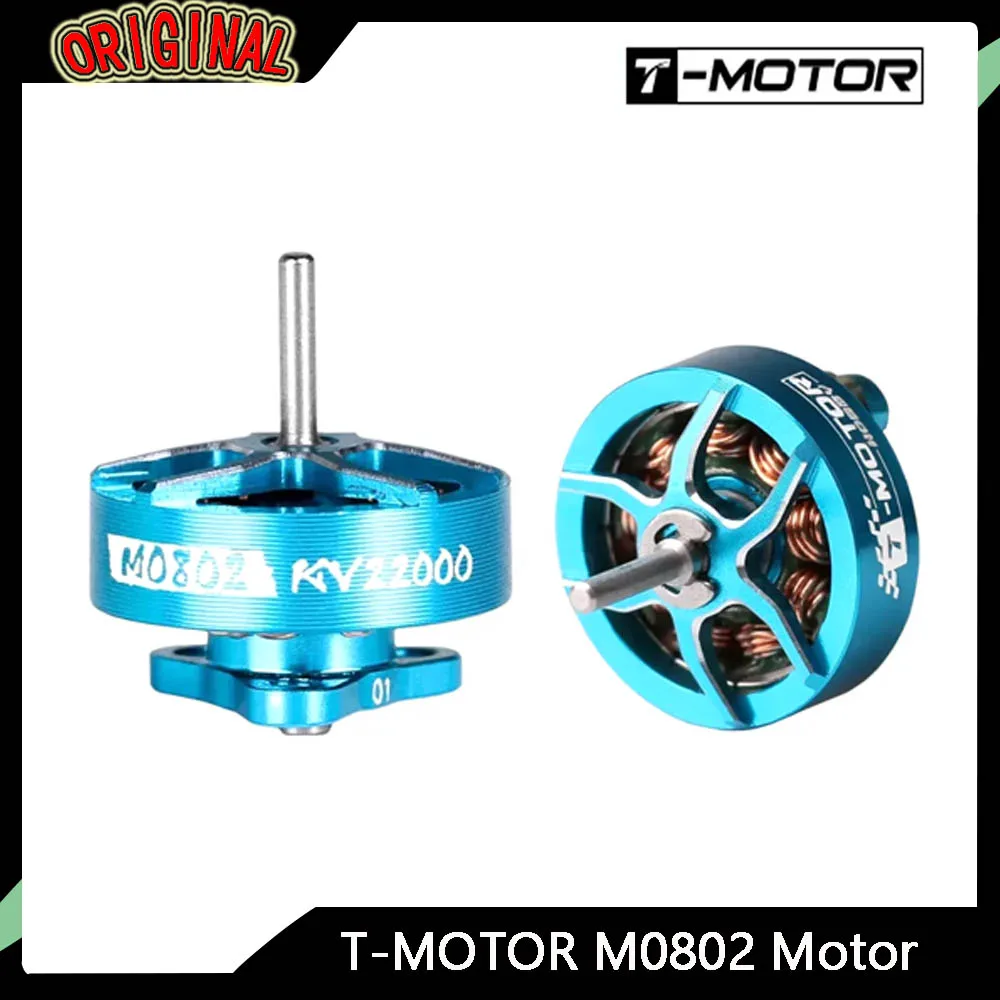 

T-Motor M0802 Micro Brushless Motor, 19000-27000KV (1S) – High-Speed, Lightweight for 65-75mm Tiny Whoop FPV Racers