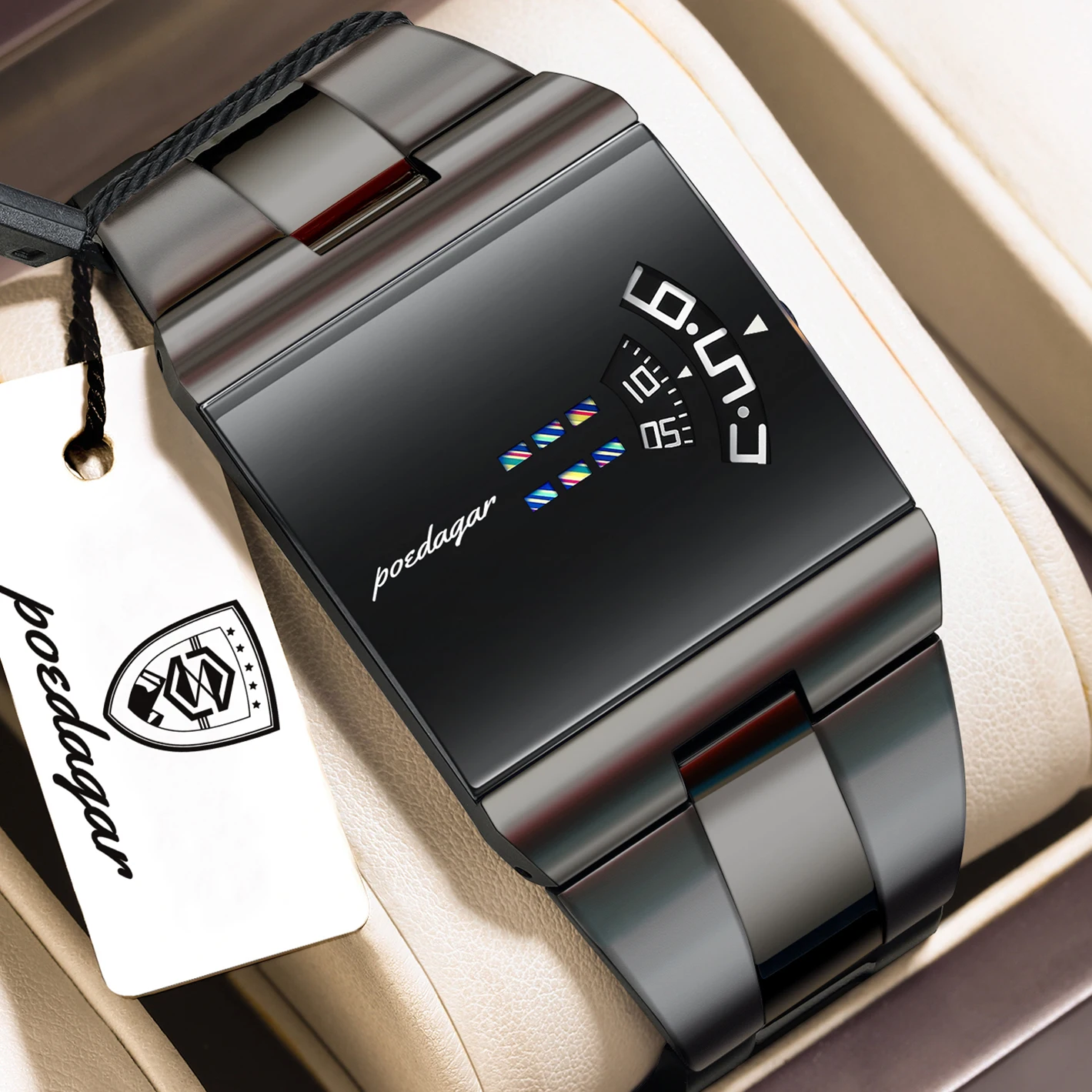 POEDAGAR Original Business Male Watch Waterproof Stainless Steel Creative Men's Clock Quartz Casual Watches For Man Reloj Hombre