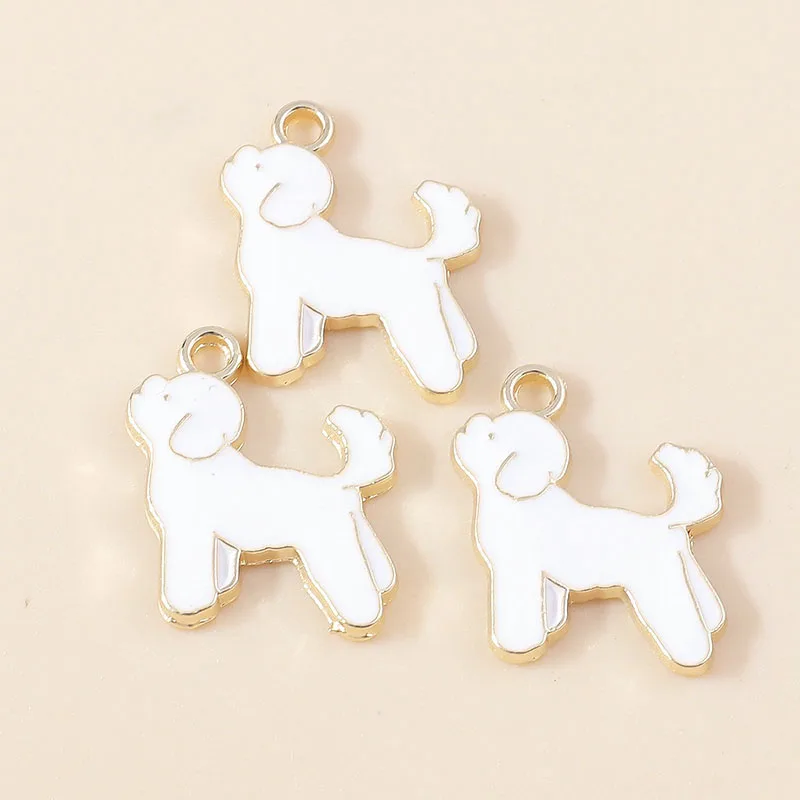 Leslie 10 Stück/Set Emaille Niedliche Katzen- und Hundepfoten-Hundeknochen-Anhänger für Ohrringe, Armbänder, Halsketten, Anhänger, DIY-Schmuckherstellungszubehör – Detail 17