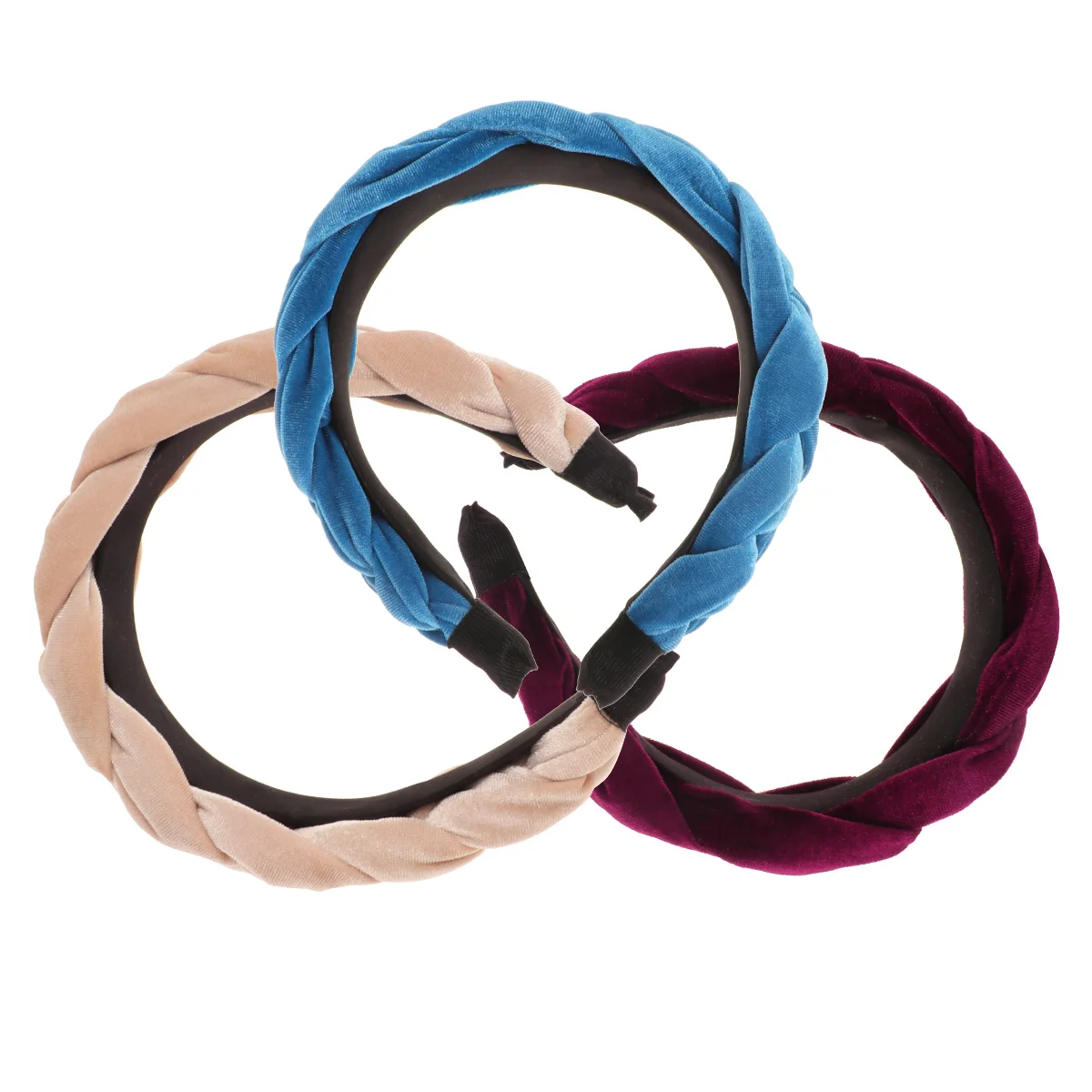 

Gold Velvet Hair Suede Braid Hoops Lint Haedband Hair Accessory Accessory Women Girls Protective Washing Style
