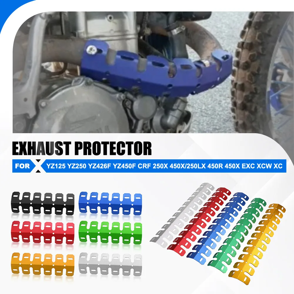 

For YAMAHA YZ125 YZ250 YZ426F YZ450F CRF 250X 450X/250LX 450R 450X EXC XCW XC Exhaust Heat Shield Protector Cover Protection