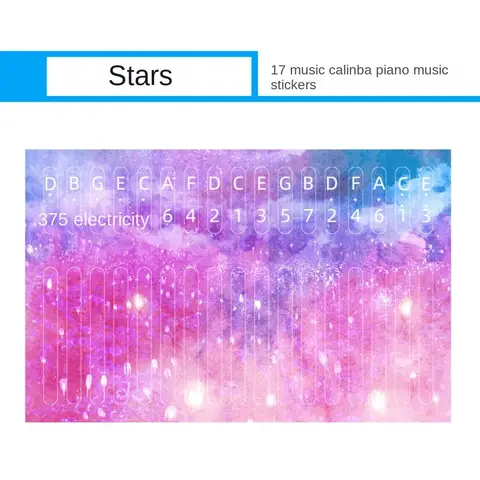 Strengthen The Memory Kalimba Scale Sticker Practical Helpful Color Audio Stickers 21 keys Colorful Thumb Piano Tone Stickers