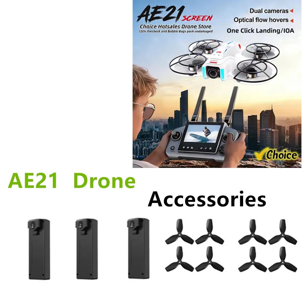 AE21 Drone Battery Accessories 3.7V 1200mAh  AE21 Drone Propeller Maple Leaf  AE21 Drones Batteriey