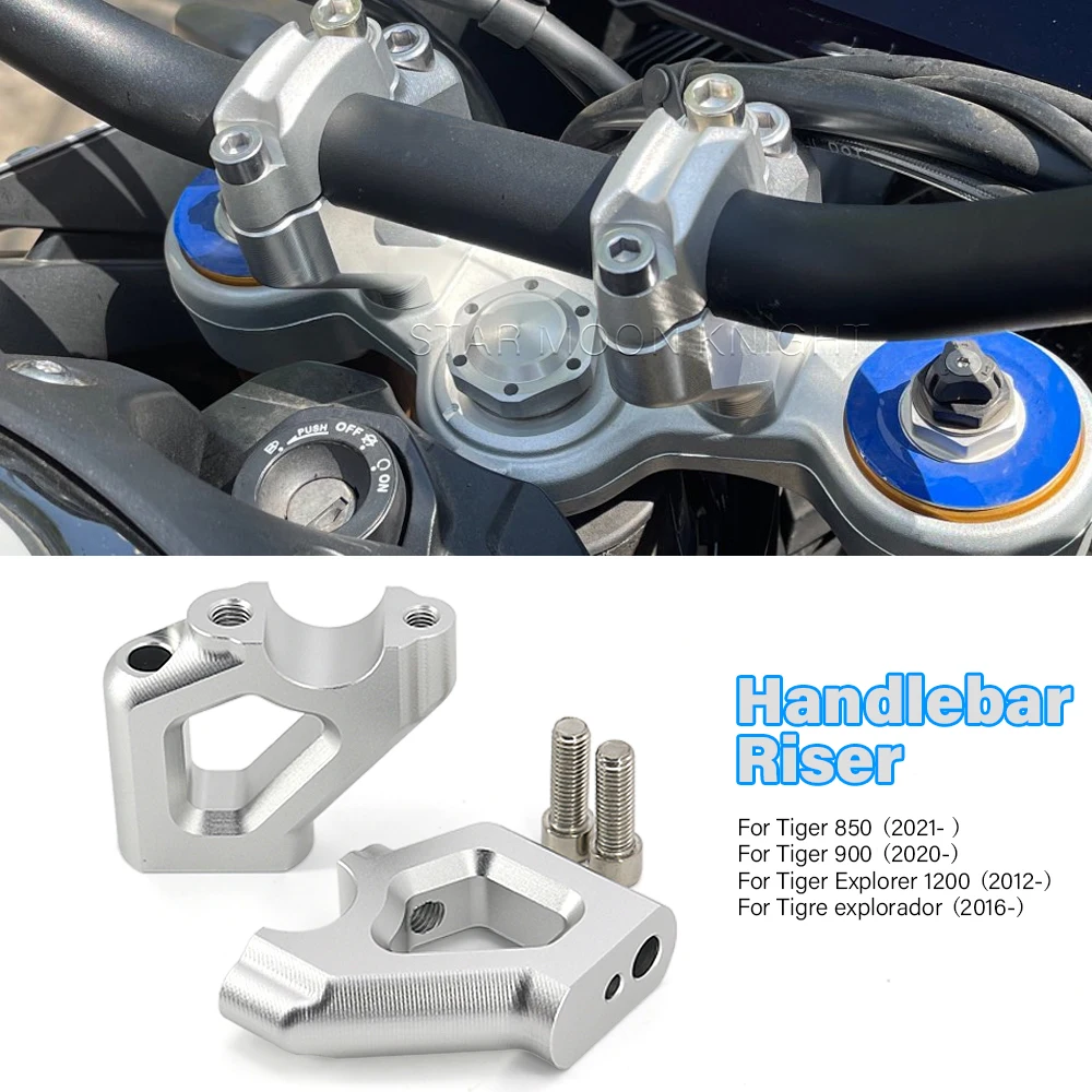 Handlebar Riser Clamp  For Tiger 900 GT PRO GT Low Rally Pro Tiger 850 Sport Explorer 1200 Handle Bar Heighten Move Back Adapter