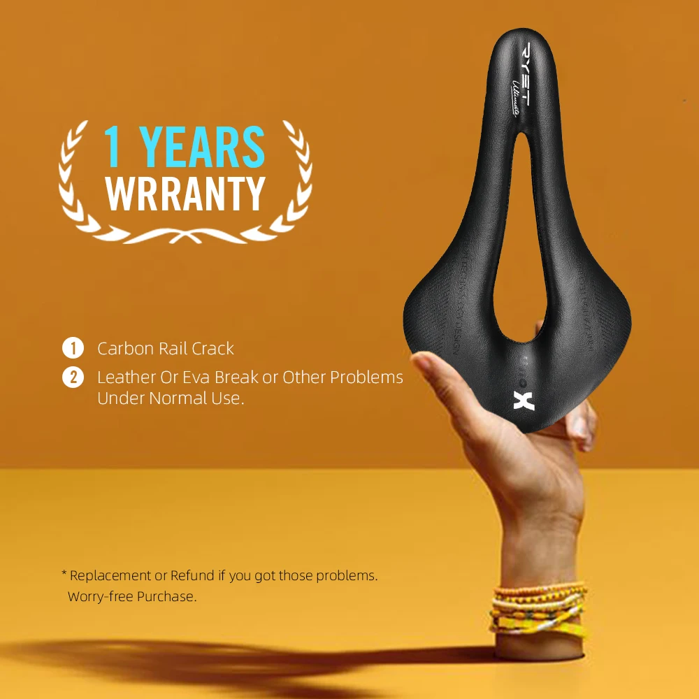 

RYET Racing Bike Saddle Carbon Fiber Waterproof Soft PU Ultralight Racing Seat Road Bike Cycling for Road Gravel Triathlon