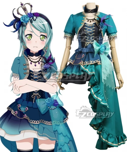 BanG Dream! Roselia Opera Of The Wasteland Hikawa Sayo Party Girls Lolita Skirt Suit Halloween Show Cosplay Costume E001