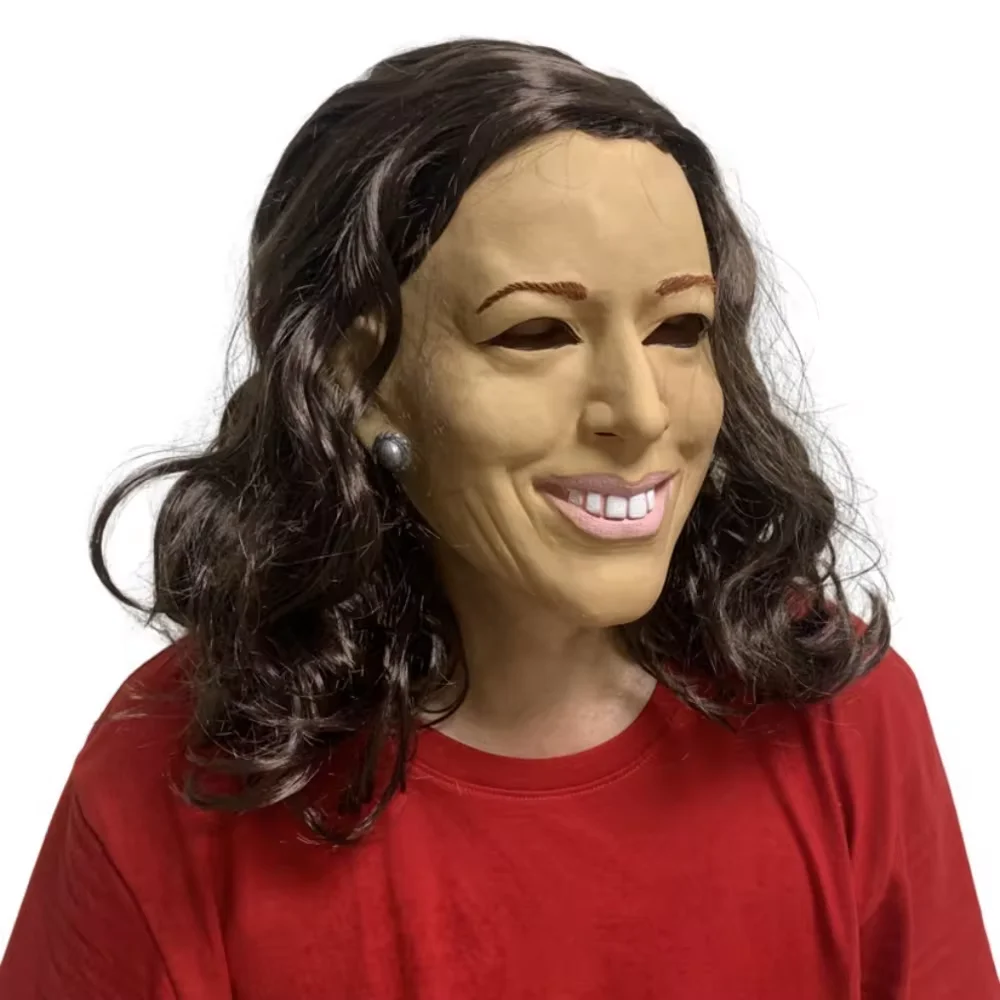 Kamala Devi Harris Latex Mask Cosplay Putin Mask Trump Mask Halloween Costume Props Holiday Gifts Fans Headwear Mask President