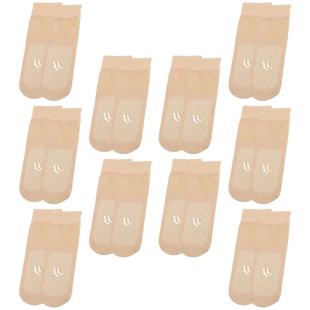 

10 Pairs Anti snagging Socks Women Breathable Ankle Fashion Thin Non slipping Soles Stockings Skin Color Fits Elastic Durability