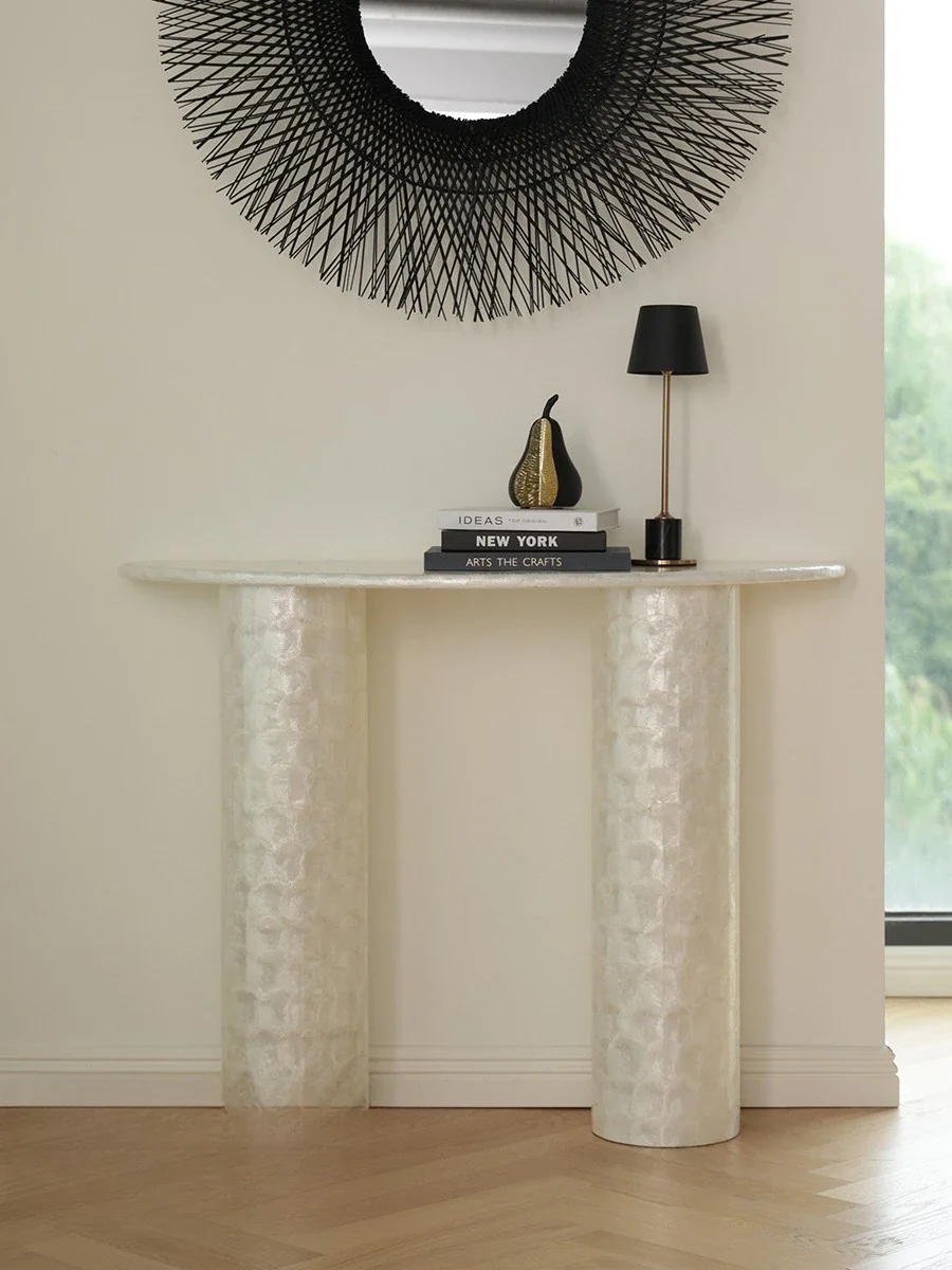 Shell art creative entryway counter table side table