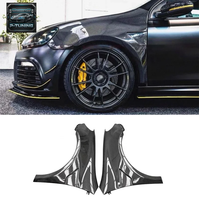 

For Volkswagen Golf 6 MK6 GTI R20 2009-2013 Upgraded Carbon Fiber Front Fenders Bumper Air Vent Fender Mudguard Car Body Kit