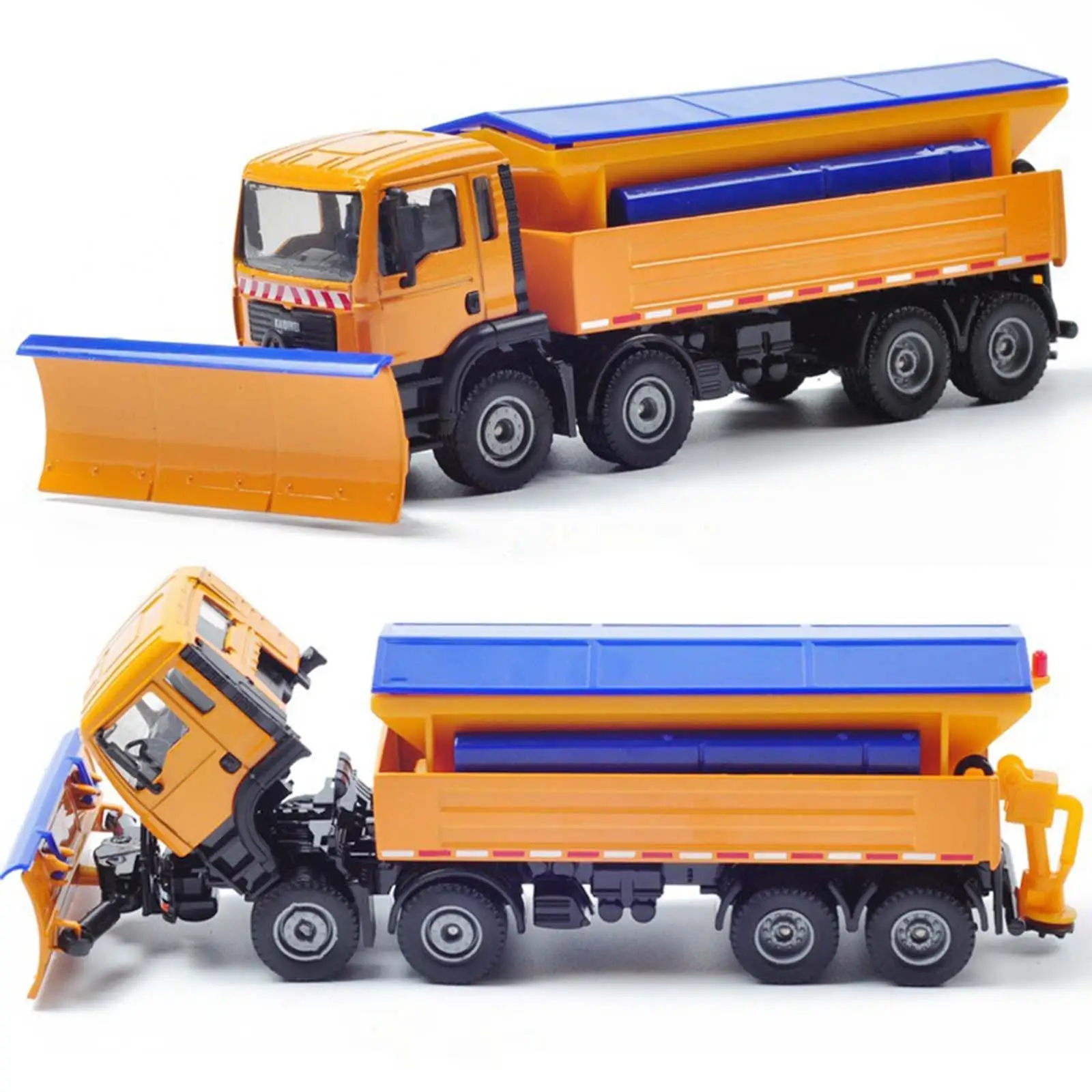 

Snow Plow Truck Toy Decoration Collectible Miniature Gift Diecast Model Engineering Truck for 3 4 5 Years Old Kids Boys Girls