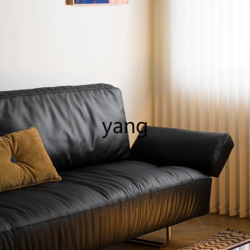 LTT leather top layer cowhide Italian inline living room vintage flying elephant leather sofa