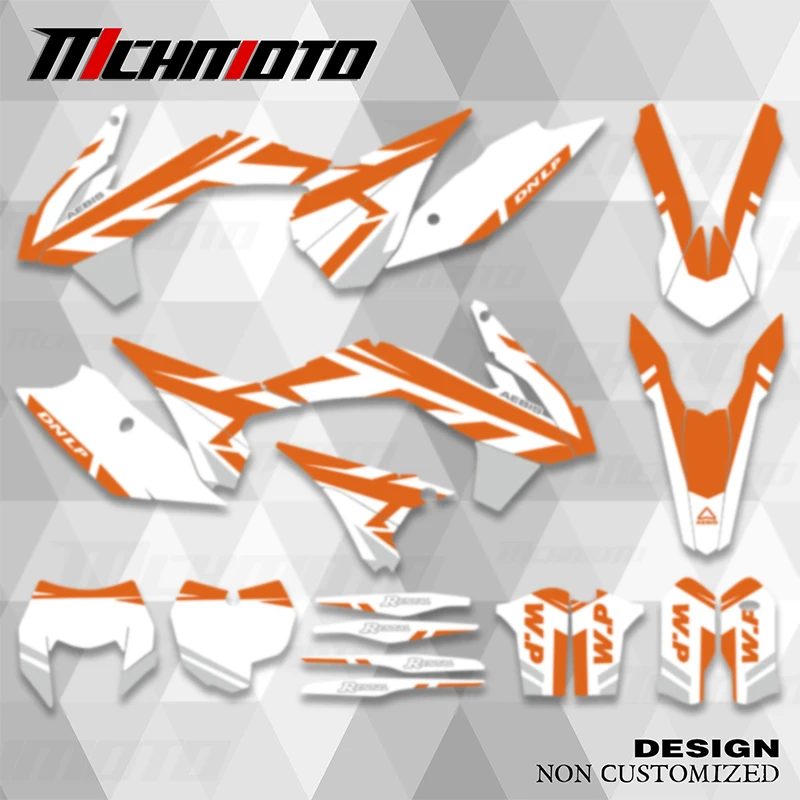 MCHMFG For KTM SX SXF XC XCF 2013 2014 2015 EXC XCW 2014 2015 2016 Full Graphics Decals Stickers Number Name Background Custom