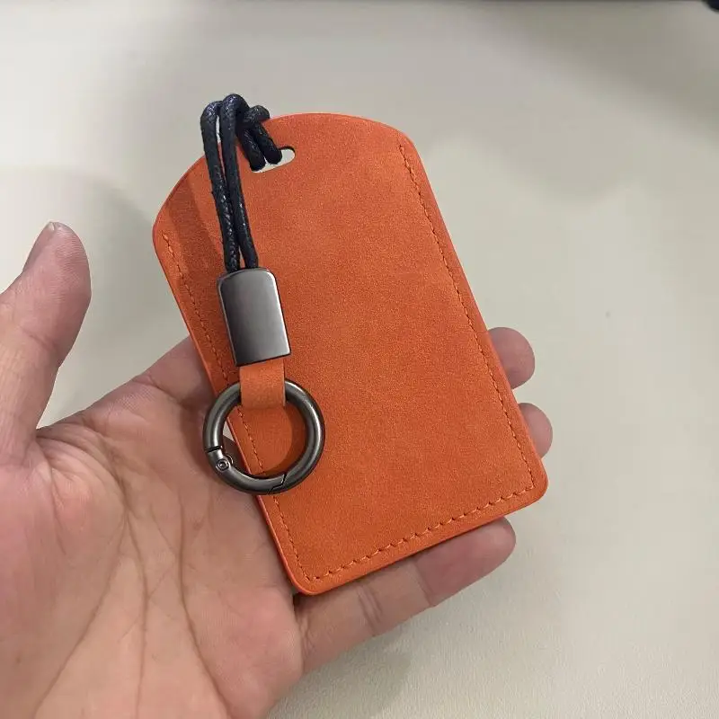 Portable Genuine Leather Car NFC Card Holder Mini License NFC PVC Card Cover Flip Suede Cover Protector Cover Auto Accessories