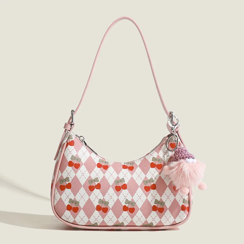 Strawberry Moon Bag Unique Design Premium Texture Shoulder Handbag Fashion Versatile Women's Purse