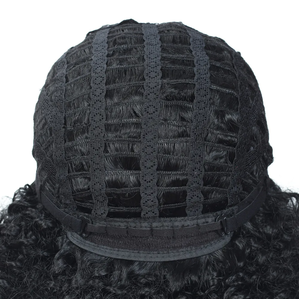 12 นิ้ววิกผมสังเคราะห์ Afro Kinky Curly วิกผมสีดําธรรมชาติผมสั้น Jerry Curl วิกผมสีดําสําหรับผู้หญิง Daily Party คอสเพลย์ใช้