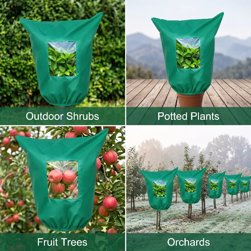 Plant Non Woven Fabric With Viewing Window  Plant Frost Protection Cover