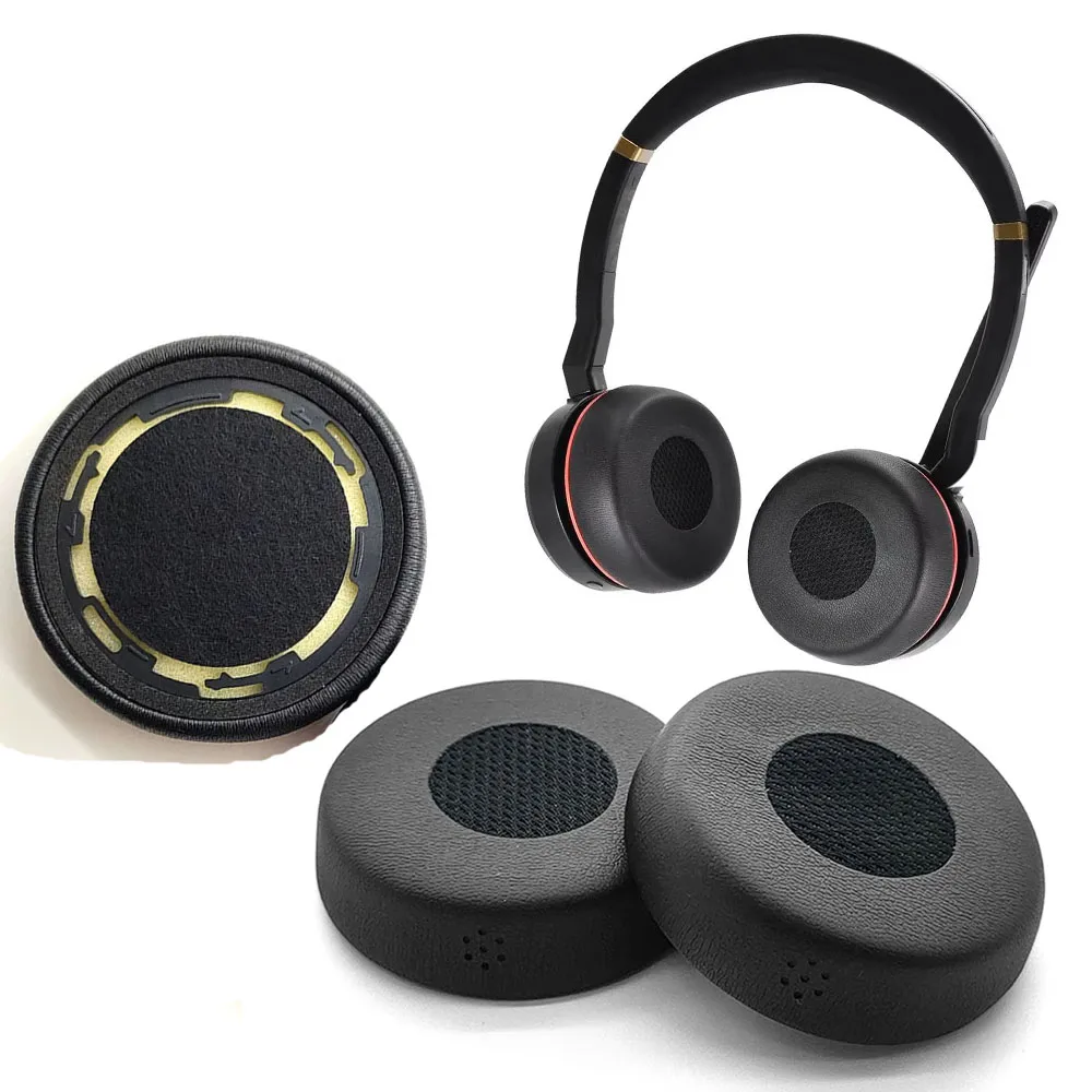 

Sponge Soft Headphone Pad ​for Jabra Evolve 20se 30II 40 65 75 Earmuffs Earpad Cover Leather Cushion Cover Black