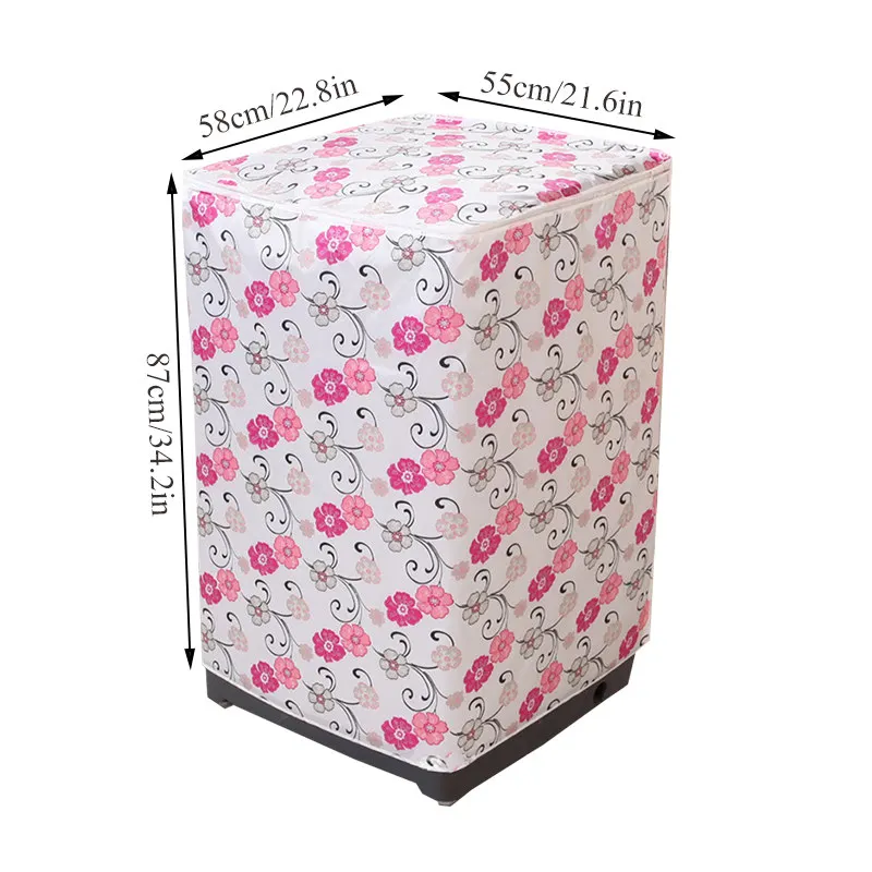 New Washing Machine Cover for Cartoon Print Drum Washing Machine Cloth Dust Cover for Pulsator Waterproof Sunscreen Case Cover