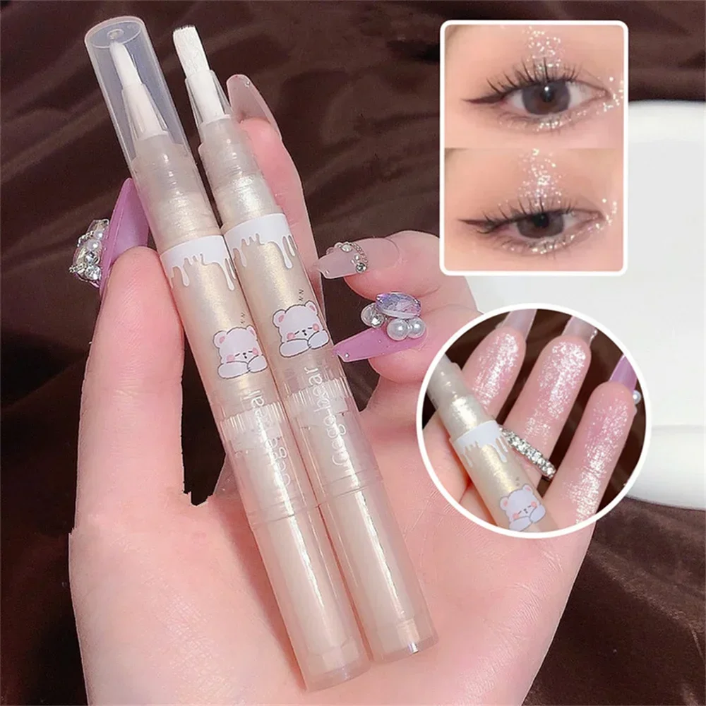 Liggend Zijdeworm Markeerstift Witte Parel Glanzende Diamant Waterdichte Duurzame Oogmake-Up Glitter Verhelderende Eyeliner Oogschaduw