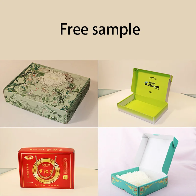 500pcs Free Sample Custom Logo White Color Cosmetic Corrugated Packing The MOQ of 100 pieces Mailer Box Shipping Paper Box wj98
