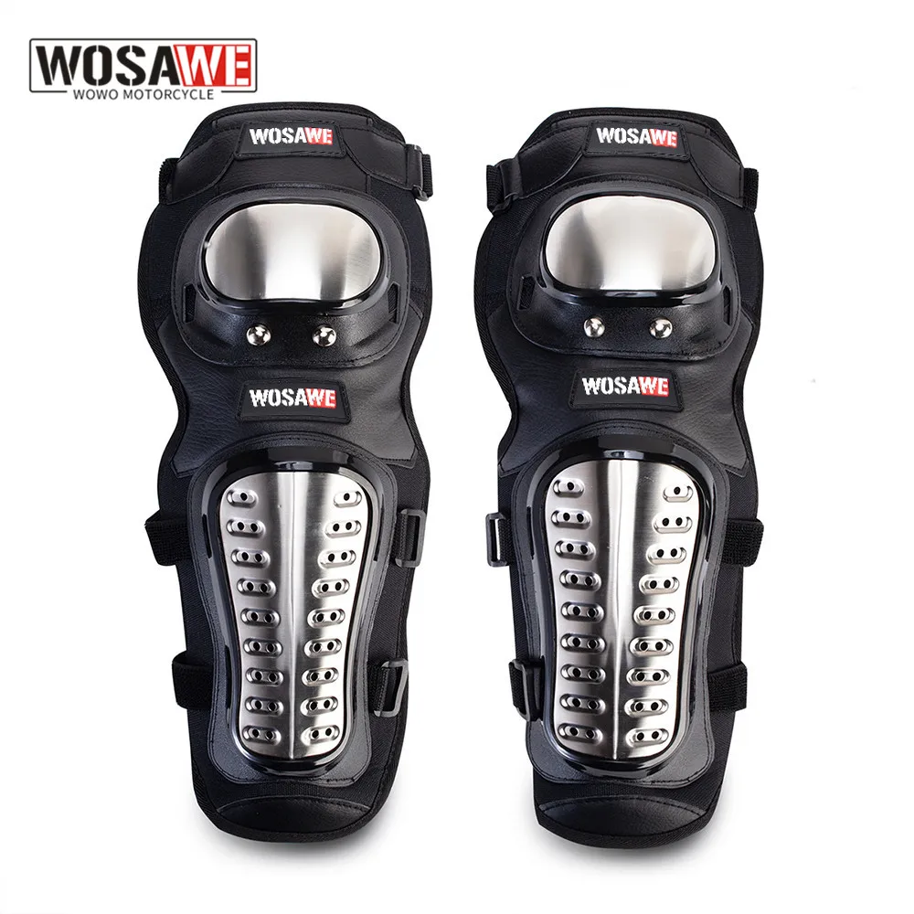 

WOSAWE Motorcycle Protective Equipment Stainless Steel Knee And Elbow Protection Sports Hockey Skating Knee Protection Equipment