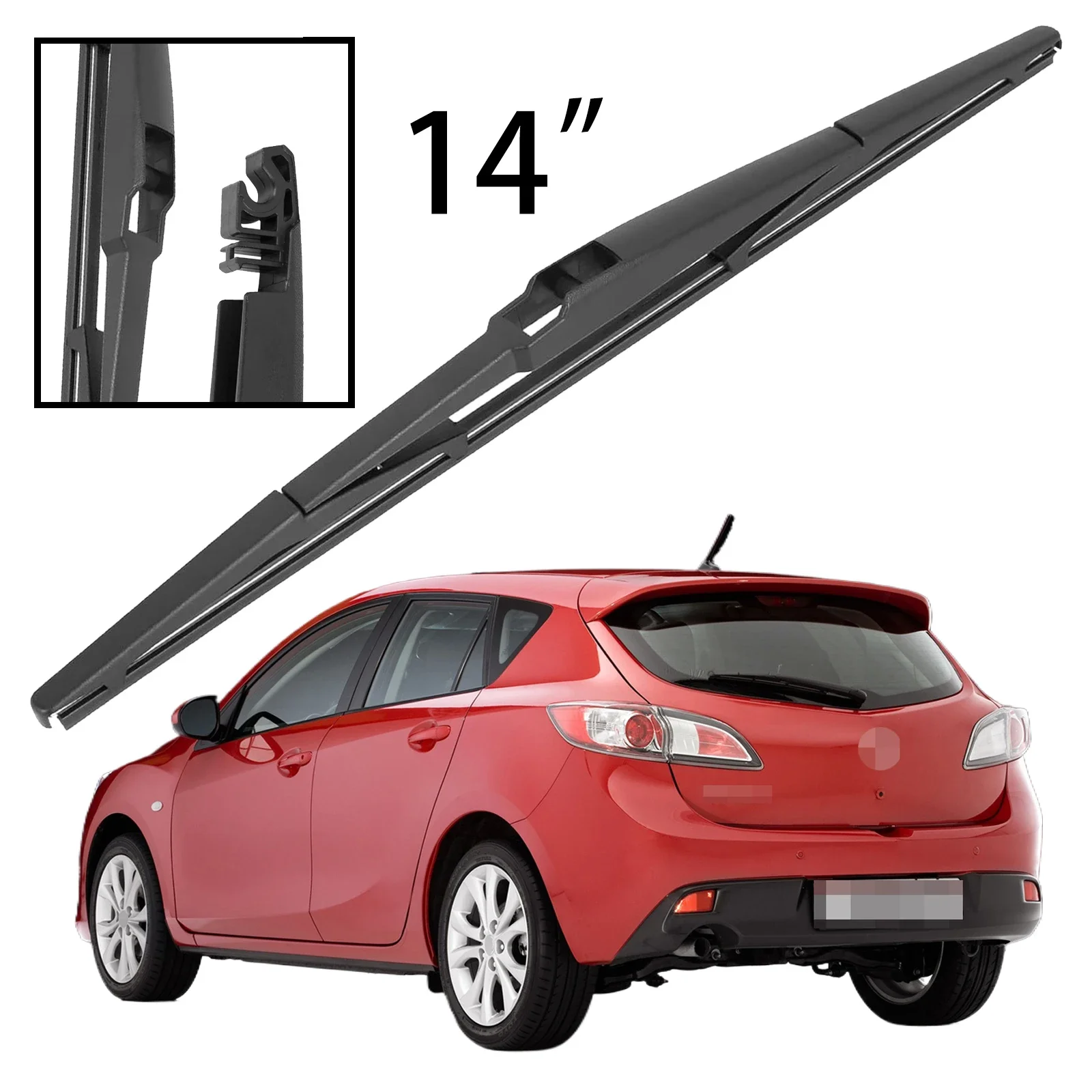 

For Mazda 3 BL Hatchback 2009-2013 Car Accessories 14" Rear Windshield Windscreen Washer Wiper Blade