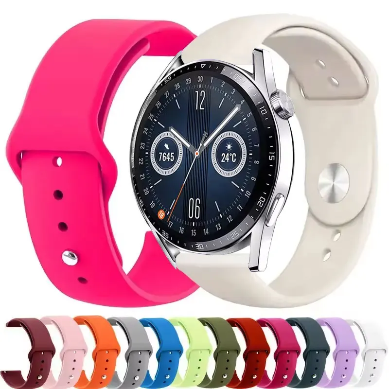 Silikonarmband für Samsung Galaxy Watch 7 6 5 4 Band 40 44 mm Classic/Active/Gear S3 Frontier 20 22 mm Sport für Amazfit GTS 2 3 4
