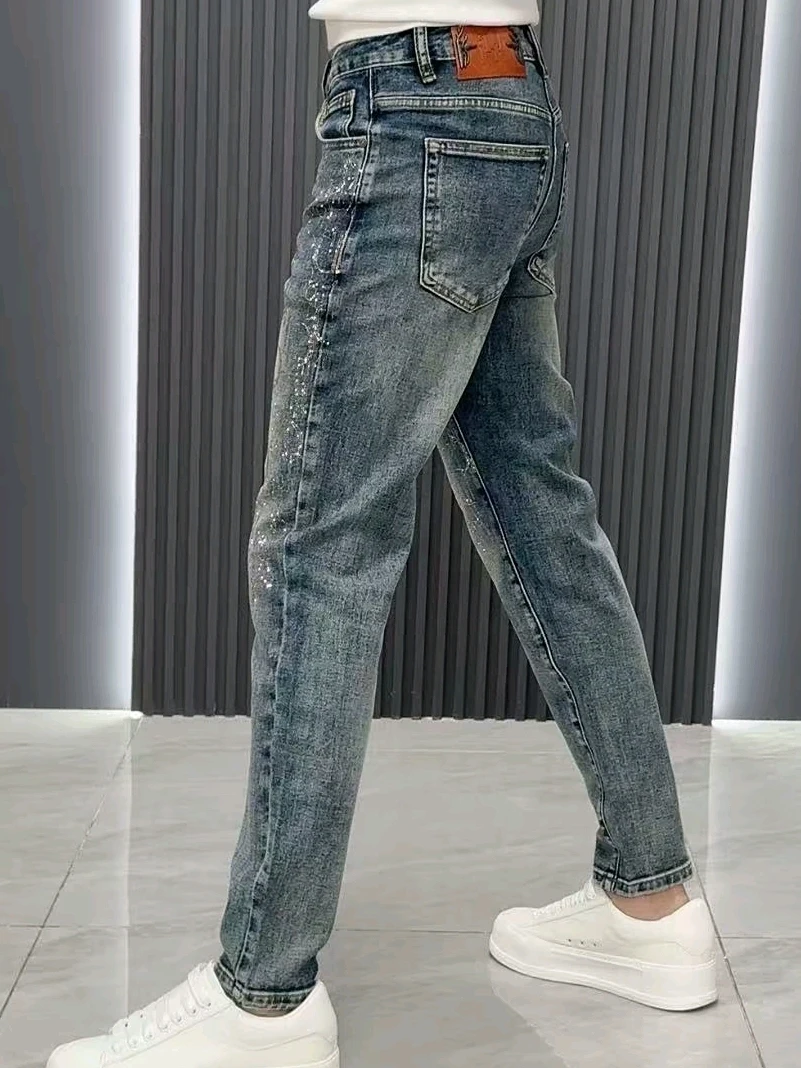 

High Quality Men's Jeans Spring Autumn New Style Versatile Personality Fashionable Business Slim Fit Standard Edition China Made