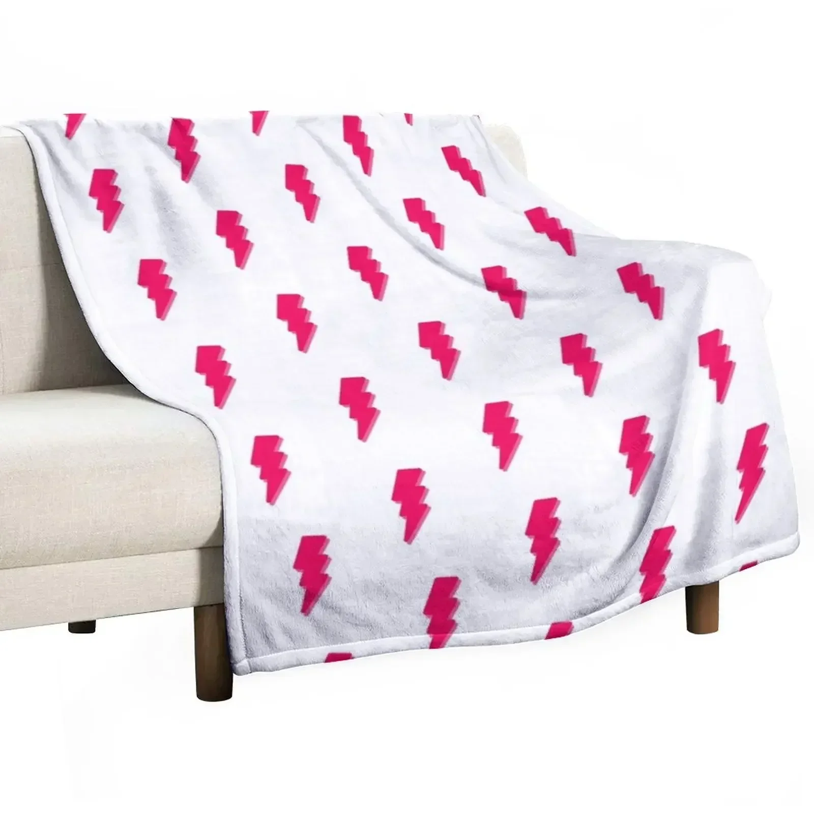 Pink Lightning Bolt Throw Blanket for winter Single Blankets Sofas Of Decoration Summer Nap anime Blankets