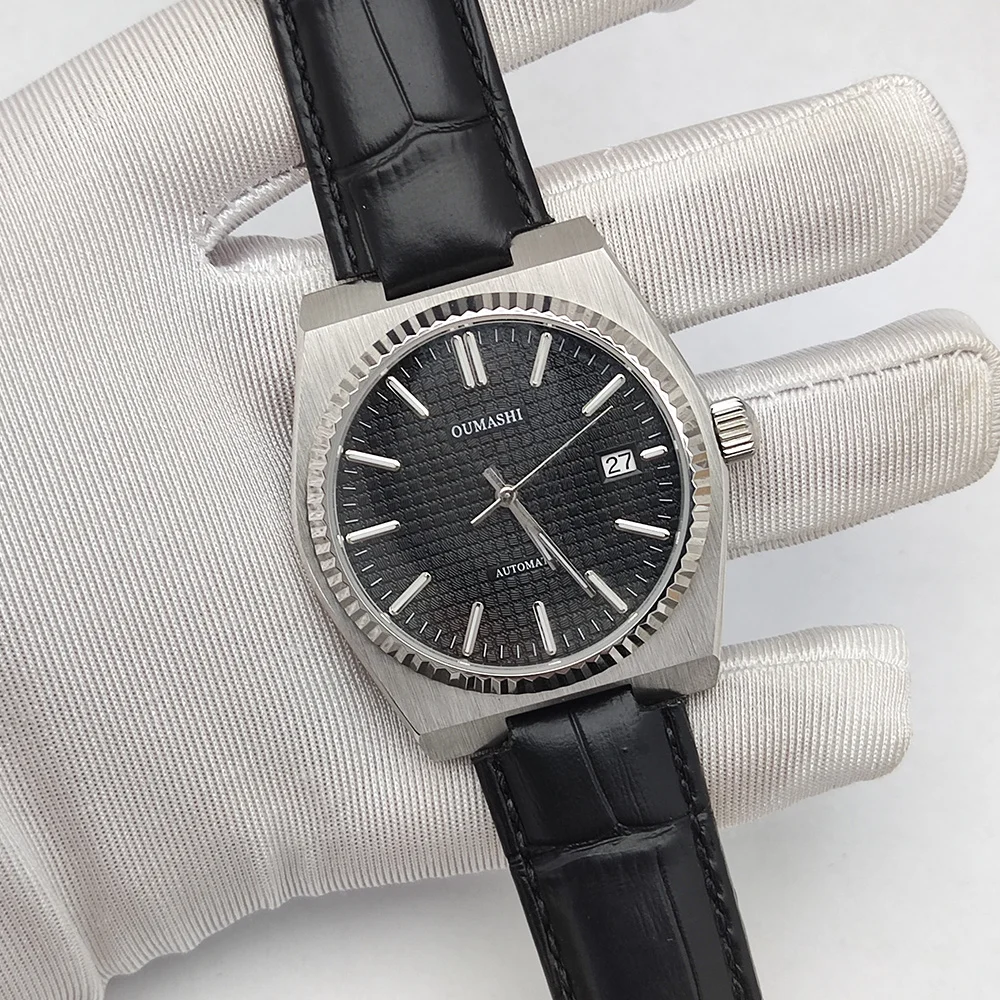 ساعة OUMASHI NH Series 35 Player 39.6mm حافظة من الفولاذ المقاوم للصدأ مع ساعة رجالية NH Series 35 حركة زجاج الياقوت ساعة رجالي