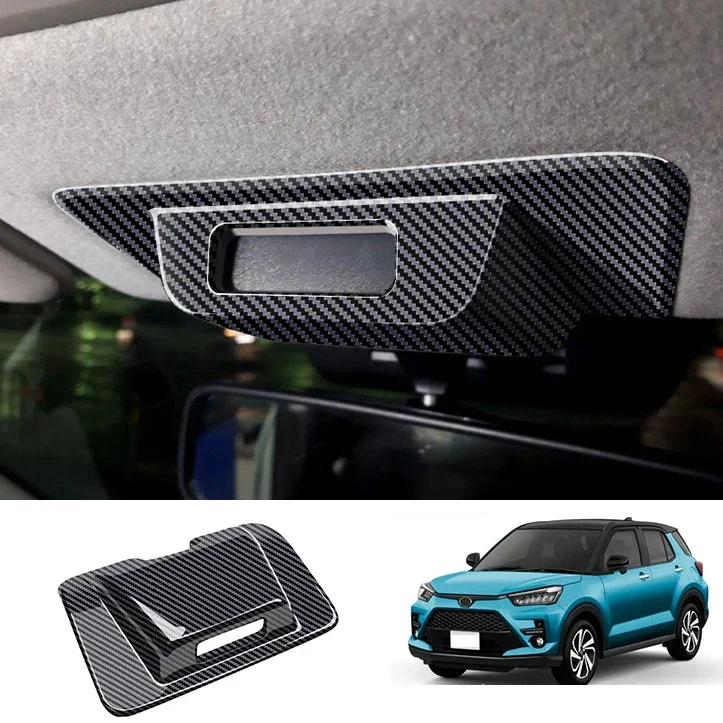 RHD For Toyota Raize A200 2020 2021 2022 Carbon Center Console Gear Armrest Box Panel Cover Trim Decoration Stickers Accessories